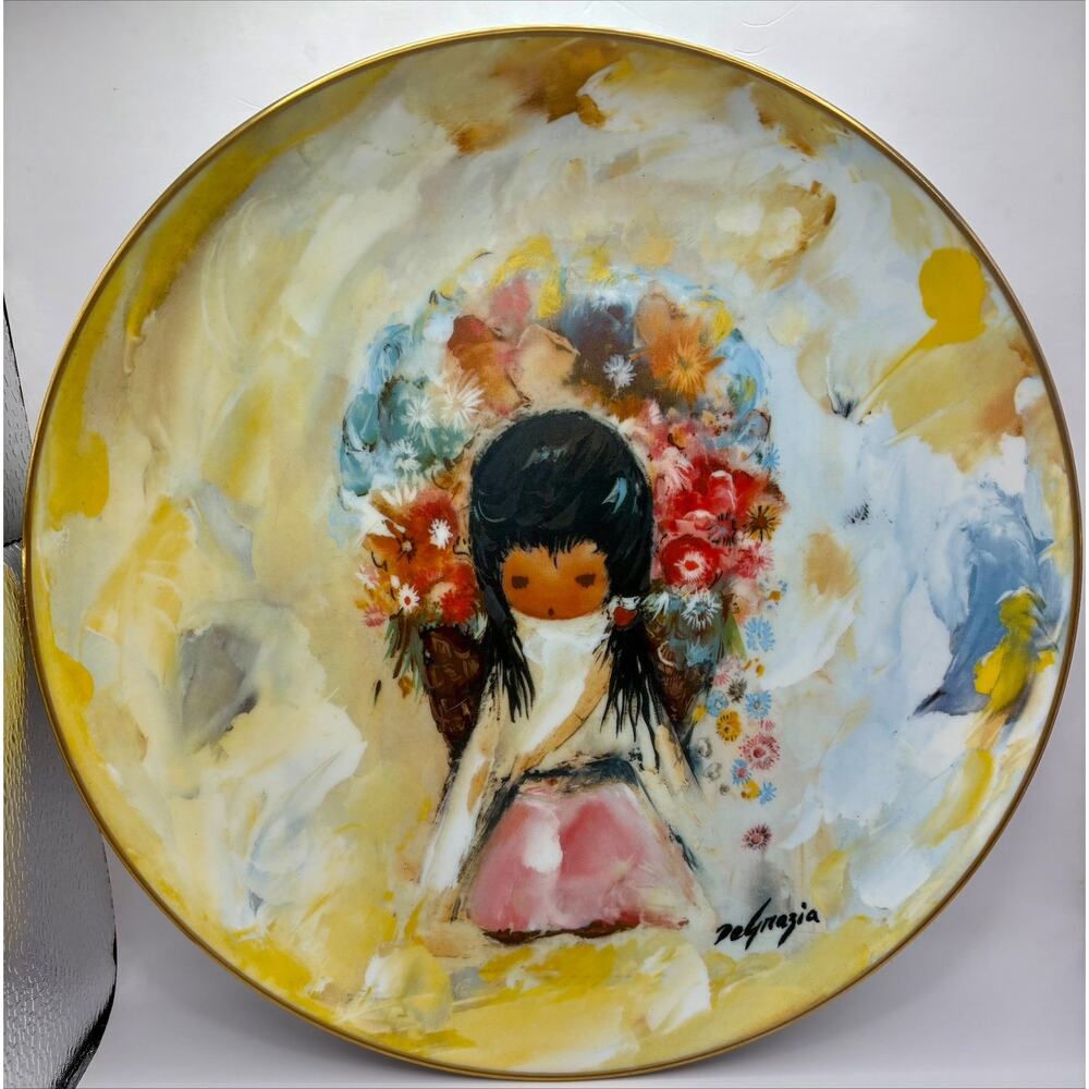Vintage De Grazia The Flower Girl Decorative Plate #4088 of 10,000